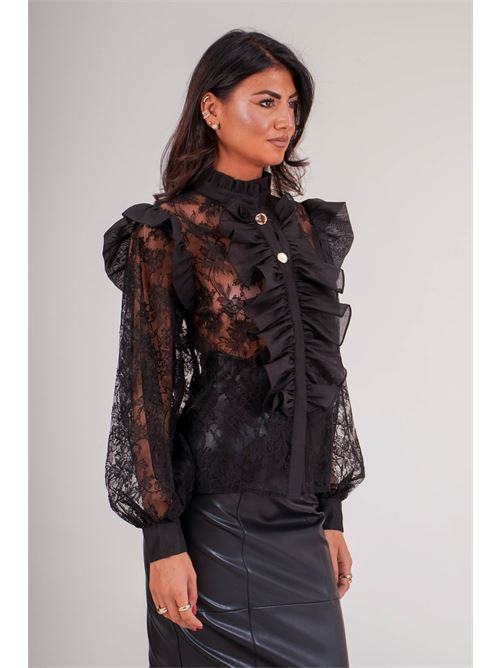 Camicia in pizzo twins fantasy | T5068BLACK